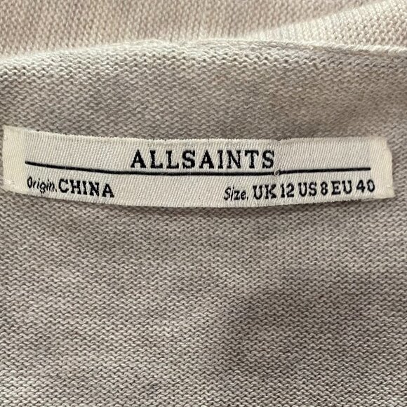 All Saints Elgar Fine Wool Cowl Neck Sweater - Picture 9 of 10